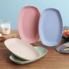 Prato Grande Oval Criativo Novo para Casa Prato de Peixe Palha de Trigo Resistente a Quedas Legumes Cozidos no Vapor Grelhados Prato de Peixe Louça de Mesa de Restaurante