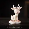 Adornos Lindos de Ciervo de Resina Decoraciones Curativas para Escritorio de Oficina Animales de Dibujos Animados Estación de Trabajo Regalo Exhibición