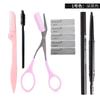 Cuchilla para recortar cejas, navaja para afeitar cejas, cuchillo para cejas, tarjeta para cejas de una palabra, palito para cejas, set para recortar cejas para personas perezosas, set completo para principiantes y mujeres