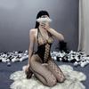 Meias Ice Lioguo Lingerie Sexy Meia Malha Feminina Sexy Íntimos Meias de Rede Abertura Peça Única de Malha