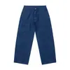 Yidao Vintage 2026 Primavera Novo Estilo Retro Americano Design de Bolso Tridimensional Azul de Trabalho Francês Calça Longa Masculina Casual Versátil