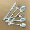 Conjunto de Talheres de Aço Inoxidável do Fabricante, Talheres Ocidentais de Alta Qualidade com Detalhes de Contas para Uso Doméstico e em Hotéis, Colher de Sopa, Faca de Bife, Garfo, Colher