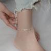 Tobillera de Cadena Hueso de Serpiente Sencilla y de Moda Estilo Japonés y Coreano de Plata S925 Nalan Verano Elegante y Único Joyería para el Pie S4690