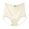 Roupa Íntima de Maternidade Suporte para Barriga Cintura Alta Respirável Sensação Fresca Sem Costura Alta Elasticidade Cobertura Total Calcinha Triângulo Feminina 9866