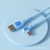 Carregador de Celular Líquido Adequado para Huawei Tipo-C Xiaomi Oppo Carregamento Rápido 6A Cabo de Dados de Silicone em Forma de Cotovelo para Jogos Mobile