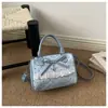 Bolsa Transversal de Ombro Único Feminina 2026 Nova Tendência Verão Exquisita com Renda Fresca e Bolinhas para Trabalho e Dia a Dia