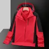 Jaqueta de Caminhada 3 em 1 Masculina e Feminina, à Prova de Vento e Impermeável, com Forro de Fleece Removível, Casaco de Outdoor para Casal