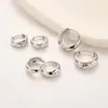 Brincos de Cobre Geométricos Europeus e Americanos Transfronteiriços Mais Vendidos Brincos Brilhantes Personalizados Conjunto de Brincos Simples Retrô 6 Peças Atacado