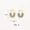 Pendientes Turquesa de Clip de Papel Moda Exquisitos de Gama Alta Pequeños Únicos Diseño de Nicho Pendientes Personalizados para Mujer