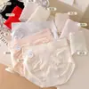 Ropa interior antibacteriana de algas marinas 10A para mujer, de cintura media, color liso, transpirable, sin costuras, control de abdomen, realce de glúteos, cómoda y amigable con la piel