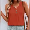 Transfronterizo europeo y americano 2026 Amazon verano nueva moda eBay ins chaleco cuello en V botones sin mangas camisa de manga corta