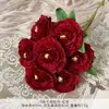 Peônias Artificiais de 7 Camadas Flores Falsas para Decoração de Corredor de Casamento, Decoração de Salão de Casamento, Flores Plásticas Artificiais Arranjo de Flores DIY