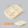 Marmita Descartável Biodegradável Ecologicamente Correta Retangular Amido de Milho Caixa para Embalagem de Fast Food para Viagem com Compartimentos