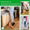 Taburete de pie de madera maciza transfronterizo Escalera de doble capa Hogar Baño Taburete de escalón para lavar Taburete de pie Taburete de madera creativo para aumentar la altura