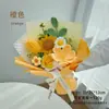 Directo de fábrica, ramos de flores tejidas a crochet hechas a mano, listos para usar, girasoles de hilo, adecuados para flores artificiales y preservadas, venta al por mayor, envío rápido