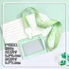 Porta-cartões transparente horizontal da moda para estudantes, cordão para crachá escolar, capa protetora para crachá, porta-cartão IC de comércio exterior no atacado