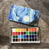 Kit de Tintas Aquarela 24 Cores 36 Cores Tinta Sólida para Nail Art Iniciantes Kit Inicial de Pintura Portátil Atacado