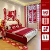 Decoraciones para Celebración de Boda para el Dormitorio de los Novios, Casa Nueva, Sala de Estar, Guirnalda de Palabras Felices de Terciopelo, Pared de Fondo, Set de Decoración para Habitación de Boda