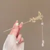 Pasador Rosa Dulce y Femenino para Niñas, Pasador Estilo Chino Hanfu con un Toque de Lujo, Accesorio para el Cabello para Peinados Recogidos