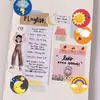 500 Adesivos em Rolo Graffiti do Tempo Sol Lua Nublado Trovão Padrão Papelaria de Escritório Embalagem de Presente DIY