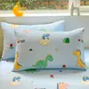 Un Par de Fundas de Almohada de Algodón con Dibujos 48X74 Fundas de Almohada Domésticas para Niños Funda Protectora de Almohada Individual para Dormitorio