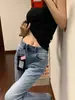 Jeans de microcampana azul claro para mujer Otoño 2026 Nuevo Cintura Alta Adelgazantes Petite Pantalones de Campana Sueltos