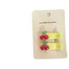 Novos Estilos Presilhas de Cabelo Infantis com Estampa Xadrez, Frutas e Animais, Grampos, Presilhas Laterais, Presilhas para Franja