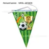 Novas bandeirinhas triangulares de decoração de festa com tema de futebol, montagem de atmosfera de festa, adereços de bandeirinhas em corda de rúgbi e basquete