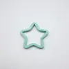 Llavero de estrella de cinco puntas pintado con aerosol de color, anillo plano cerrado, llavero hecho a mano, llavero DIY, accesorios de joyería, colgante