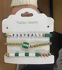 Pulseras de Arcilla Suave Deportivas, Colgantes de Aleación de Béisbol, Baloncesto, Fútbol, Pulseras Apilables de Arcilla Suave de Colores, Joyería de Cuentas de Voleibol