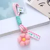 Chaveiro de corda de mão com pingente de morango para atacado e coisas boas acontecem Decoração de bolsa de presente pequena de morango da moda