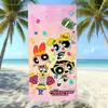 Toalla de Playa de Microfibra de Las Chicas Superpoderosas Secado Rápido y Absorbente de Agua Toalla de Baño para Nadar Infantil Portátil para Viajes Tamaño Grande