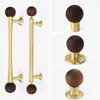 Estilo Medieval Retro Nogal Latón Mango Bronce Puerta de Gabinete Tirador de Cajón Puerta de Armario Manija Pequeña