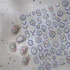 Wangyuan Adesivos Franceses para Manicure Azul Gelatina e Borda de Porcelana Branca Adesivos para Unhas Rosa Adesivos DIY para Copo D'água Capa de Celular