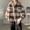 Abrigo de lana para hombre estilo Maillard, chaqueta casual para primavera y otoño con un look sofisticado y elegante, adecuado para el otoño