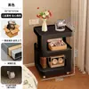 Mesa de Cabeceira de Ferro Forjado para Uso Doméstico, Design de Nicho, Pequena Criativa Popular Moderna, Rack de Armazenamento de Cabeceira Sem Formaldeído