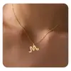 Colar Transfronteiriço Amazon Fashion em Latão Dourado Colar com Letras Irregulares Joias Pequenas Presente para Festa de Meninas