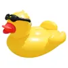 Atacado spot pato amarelo inflável grande Montar parque aquático animal espesso cama flutuante pato óculos de sol espreguiçadeira de pato