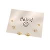 Dulces, exquisitos y de alto valor ins aretes únicos juego de seis piezas de personalidad a la moda combinables temperamento micro-incrustado aretes