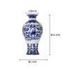 Vaso Cerâmico de Parede, Rico Arranjo de Flores de Bambu, Artesanato em Porcelana Azul e Branca Antiga, Acessórios para Casa de Sala de Estar, Decoração de Parede, Pendente de Parede