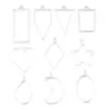 Accesorios para Joyería DIY Marco Calado Aleación de Zinc Corazón Gota de Agua Base Geométrica Colgante de Oreja Colgante de Collar