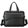 Escritório de Negócios Transfronteiriço Bolsa Masculina para Laptop Bolsa de Mão em Couro Genuíno Bolsa Transversal Pasta