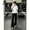 Calça Masculina de Outono Cor Sólida Alta Qualidade Caimento Retro Americano Versátil Emagrece Alonga as Pernas Calça Micro Flare Tendência