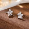 Pendientes Historia de Sakura para Mujer Plata de Ley 999 Diseño de Nicho Estilo Coreano Exquisita Joyería para Orejas de Lujo Ligero