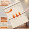 Caja de Almacenamiento de Plástico Estilo Crema A5L para el Hogar con Tapa Engrosada Gran Capacidad para Ropa y Pantalones en Dormitorio y Sala de Estar
