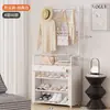 Zapatero Multicapa Doméstico de Pie Integrado Zapatero y Sombrerero Dormitorio Sala de Estar Estante para Bolsos Puerta Estante de Almacenamiento a Prueba de Polvo
