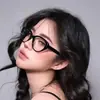 Gafas Cuadradas y Redondas Lisas Estilo Ojo de Gato Sin Graduación, Gafas de Graduación de Gama Alta, Color Té, Personalizadas, Se Pueden Personalizar con Lentes de Graduación D