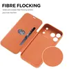 Funda abatible con sensación de piel para teléfono móvil Iphone18Promax, Funda protectora todo incluido de silicona líquida Apple 15Promax