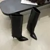 Botas de tacón alto de punta estilo coreano de moda 2026 para mujer, botas de verano hasta la rodilla, botas adelgazantes para un look elegante