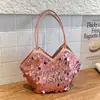 Bolso de Hombro de Moda Patchwork Personalizado con Lentejuelas para Mujer 2026 Nuevo Bolso de Mano Trendy de Primavera para Commuter Bolso de Hombro Versátil